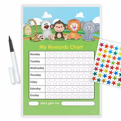 Behaviour Reward Chart Cuddles Zoo Magnetic Available Free Pen And Stars- Anir • £2.60