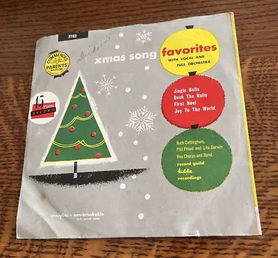 Vintage 45 RPM Xmas Song Favorites Jingle Bells First Noel Deck The Halls MCM • $7.99