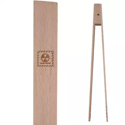 'Nuclear Radiation' Wooden Cooking / Toast Tongs (TN00016652) • £6.99