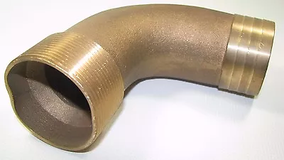 Bronze 2  Pipe To 1-1/2  Hose Adapter 90° Degree Elbow Marine Plumbing Fixture • $74.99