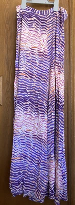 $22 • Buy TIGERLILY Pink Purple Orange Tiger Stripes Boho Long Maxi Skirt Size 10