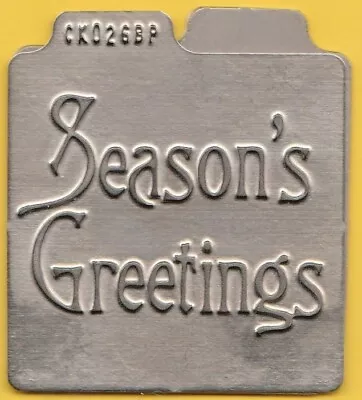 QuicKutz Seasons Greetings Christmas Sentiment Embossing Die Goosebumpz CK02GBP • £4.25