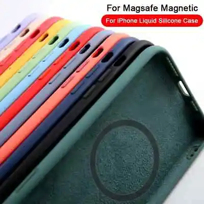 For IPhone 15 14 Pro Max 13 12 11 Pro Mag Safe Magnetic Shockproof Silicone Case • $2.72