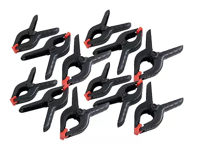 12 X 6  Spring Clamps Large Strong Plastic Market Stall Clips Nylon Tarpaulin • £10.60