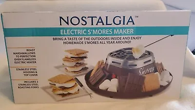 Nostalgia Indoor Electric S'Mores Maker Smores Kit 4 Compartment Trays FREE SHIP • $20