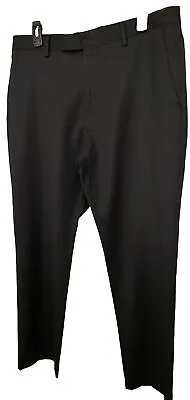 MARC ANTHONY Men's Dress Pants Size 34 X 30 Black Slacks Flat Front • $24