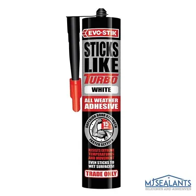 £9.59 • Buy Evo-Stik Sticks Like Sh*t Turbo All Weather Adhesive 15 Min Setting White 290ml