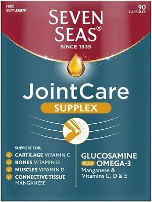 $19.90 • Buy Seven Seas JointCare Supplex Omega-3 Glucosamine Plus Capsules - 90 Capsules