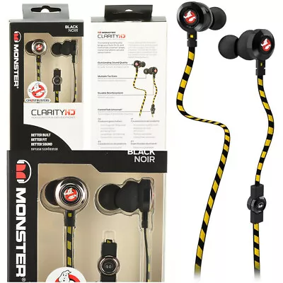 Monster Ghostbusters Clarity HD In Ear Bud Headphones Headset W/Mic - Black • $12.99