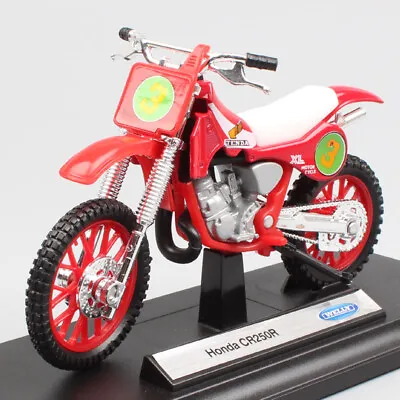  Welly 1/18 Scale #3 Honda CR250R Motocross Motorcycle Model Toy Dirt Bike Model • $16.86