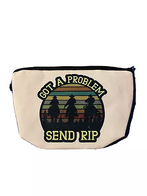 Yellowstone Inspired Zippered Bag Cosmetic Makeup Pouch Rip Wheeler • $14