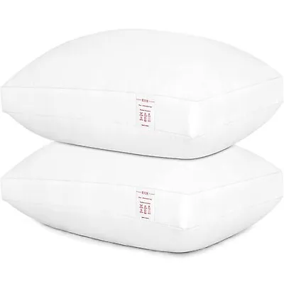 Bed Pillow Set Of 2 Queen Size For Side Back Stomach Sleepers Microfiber Filled • $26.79