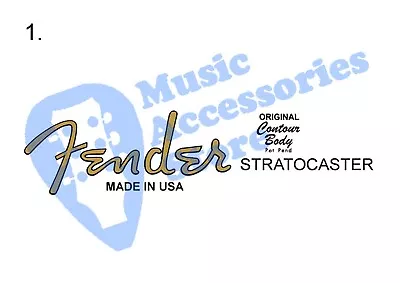 Guitar Fender Headstock Decal Waterslides (1 Decal Set) • $20