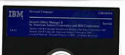 Ibm Program: Doctor's Office Manager Ii 1985 11 5-1/4 Inch Floppy Disks • $25