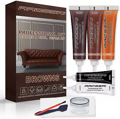 Brown Leather Repair Kits For Couches - Vinyl And Leather Repair Kit -Leather Pa • $22.94