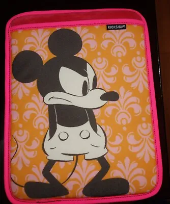 Mickey Yep! Mad Mickey Mouse Pink & Orange IPad / Ipad Air Sleeve Case Cover • $15