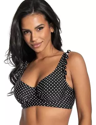 Pour Moi Sicily Longline Bikini Top Womens Stylish Underwired Swimwear 26505 • £28.80