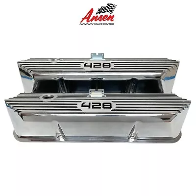 $295 • Buy Ford FE 428 Tall Valve Covers Polished - Die-Cast Aluminum - Ansen USA