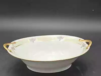 Vintage Art Deco Pink & Mint Gold Trim Oval Vegetable Severing Bowl Japan • $9.95