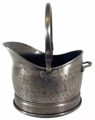 Large Fireside Pewter Finish Helmet Coal Scuttle Bucket Or Fire Hod • £64.99