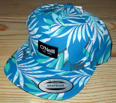 $21.95 • Buy Mens O'neill Tropical Blue Snapback Hat Adjustable Cap One Size