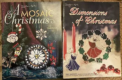 2 Carolyn Kyle Christmas Pattern Books For Stained Glass And/Or Mosaics.  EUC • $19.99