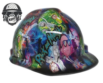 Custom Hydrographic Safety Hard Hat Mining Industrial RICK & MORTY CAP • $70