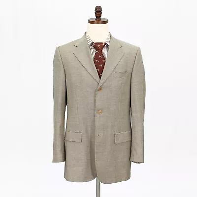 Chiavari 40L Beige Sport Coat Blazer Jacket HT 3B Wool • $49.99