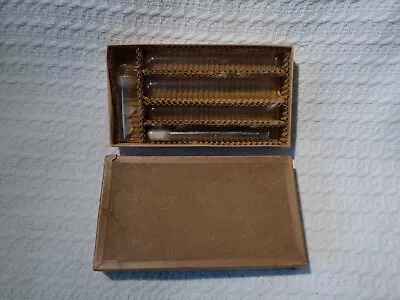 5 X Vintage Glass Test Tubes In Card Box – Medical Scientific Equipment • £4.99