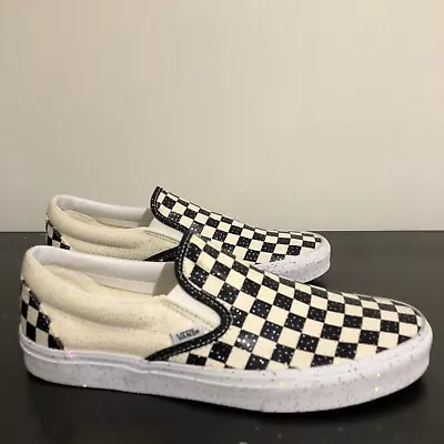 Vans New Rare Slip-on Checkerboard Confetti (silver Spots) Mens Us10 - Unisex • $39.99