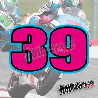 LUIS SALOM 39 MOTO2 MOTOGP RACE NUMBERS STICKERS DECALS X4 SMALL • $9.96