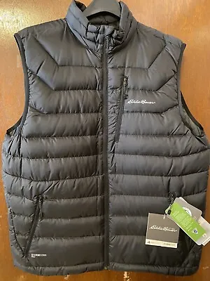 Eddie Bauer Men’s Large NWTS Downlight Vest-800 Fill Down-First Ascent-Black-NEW • $74.99