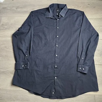 J Ferrar Long Sleeve Button Down Black Shirt 2XL • $7.99