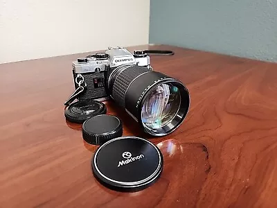 Olympus Om10 Camera W/ Makinon 200mm F3.3 Lens • $20