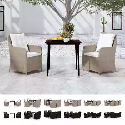 Patio Dining Set Outdoor Dining Set Table And Chair Set 5 Piece Black VidaXL Vid • $1935.99