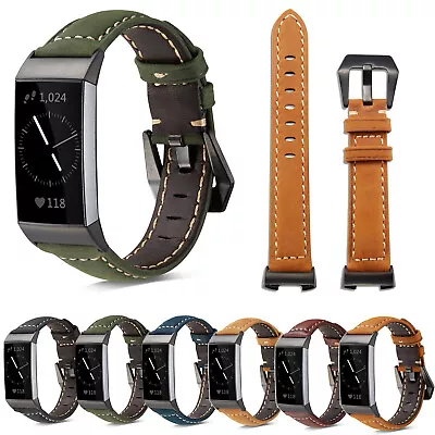 For Fitbit Charge 5 Tracker Leather Watch Band Soft Strap Band Wristbands • $21.99