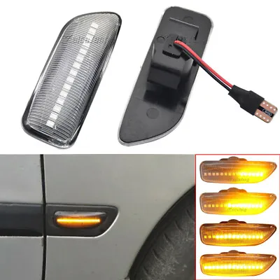 Clear LED Dynamic Sequence Side Marker Light For Volvo S60 S80 V70 XC70 XC90 • $16.74