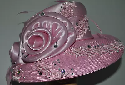 Mr. Hi's Classic Collection Pink Ladies Kentucky Derby Church Wedding Hat • $49.99