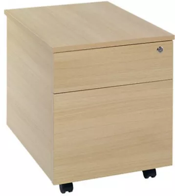 Serrion 2 Drawer Mobile Pedestal 434x580x525mm Ferrera Oak KF73517 • £187.21