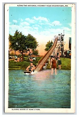 Slide Board Row's Park Hagerstown Maryland MD UNP WB Postcard O20 • $15.95