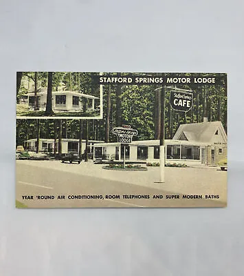 Stafford Springs Linen Postcard Motor Lodge Motel Mississippi • $5
