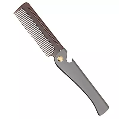Stainless Steel Folding Comb Pocket Comb For Men And Women Black • $8.95