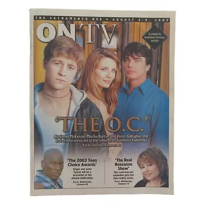 ON TV The OC Mischa Barton August 2003 Television Program Guide Y2K Ephemera • $25