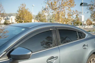 For 14-21 Mazda6 Atenza Tape On Style Smoke Window Visor Deflectors Rain Guard • $599