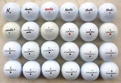 Maxfli Noodle Softfli Tour Distance Long And Soft Mix 24 Golf Balls 3A 4A 5A • $21.99