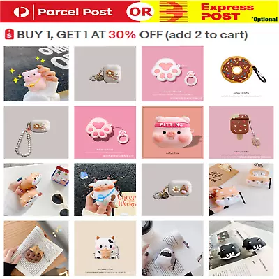 $10.99 • Buy Cute 3D Cartoon Shockproof Skin Cover Soft Case For Apple AirPods 3rd Pro 1&2