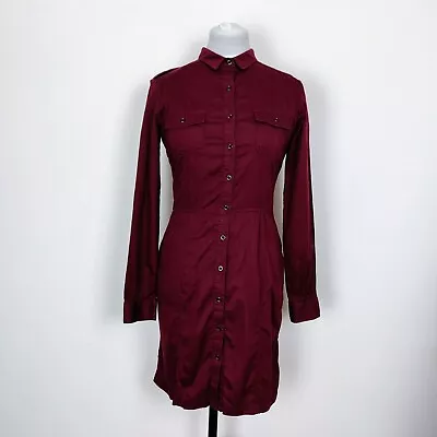 Vintage Thomas Burberry Military Style Epaulette Shirt Dress - Size UK XS / UK 8 • £29.99