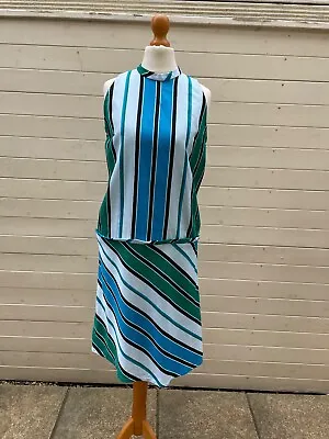 £5.99 • Buy Vintage 60s Mod Drop Waist Handmade Dress UK 8/10