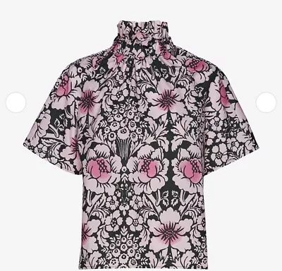 MARIMEKKO Floral Shirt Cotton Blouse Sohvi Jahunnus Size 36 US Small • $39.95