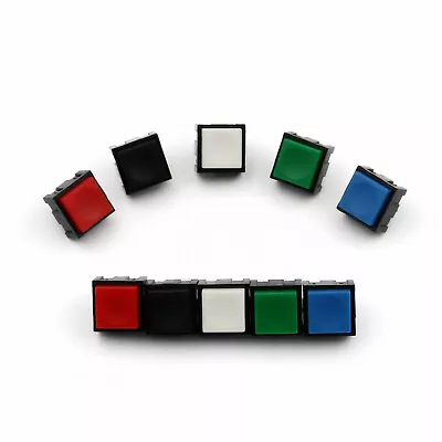 10Pcs PB13 Square 5 Colors 2Pin Momentary SPST PCB Mini Push Button Click Switch • $3.25